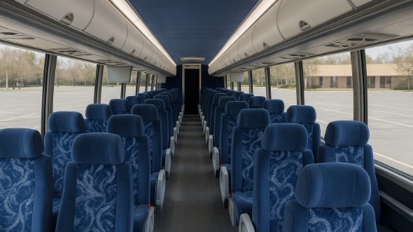 Interior of Charter Bus Company Allentown's 40 Passenger Charter Bus in Allentown