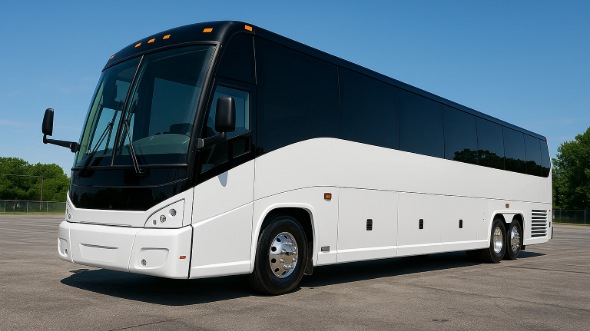 Exterior of Charter Bus Company Edison's 50 Passenger Party Bus in Edison